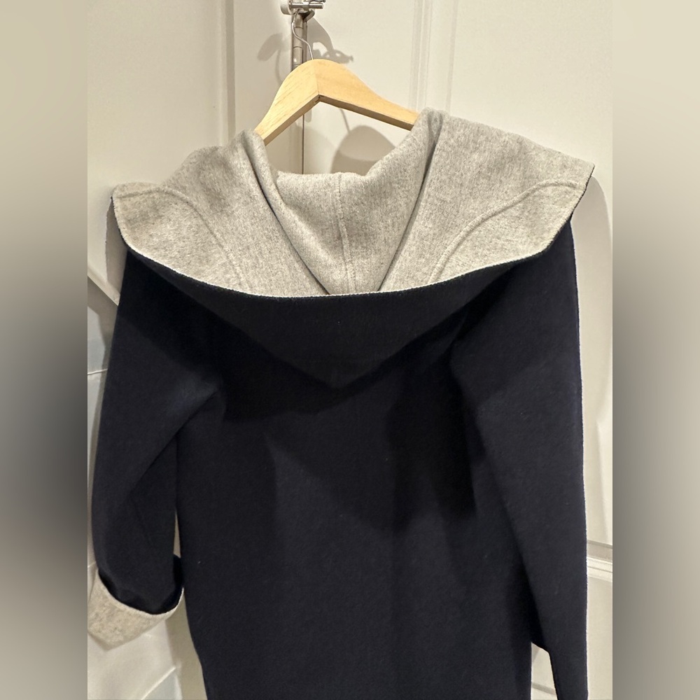 VINCE double face hooded wool coat - Picture 2 of 10